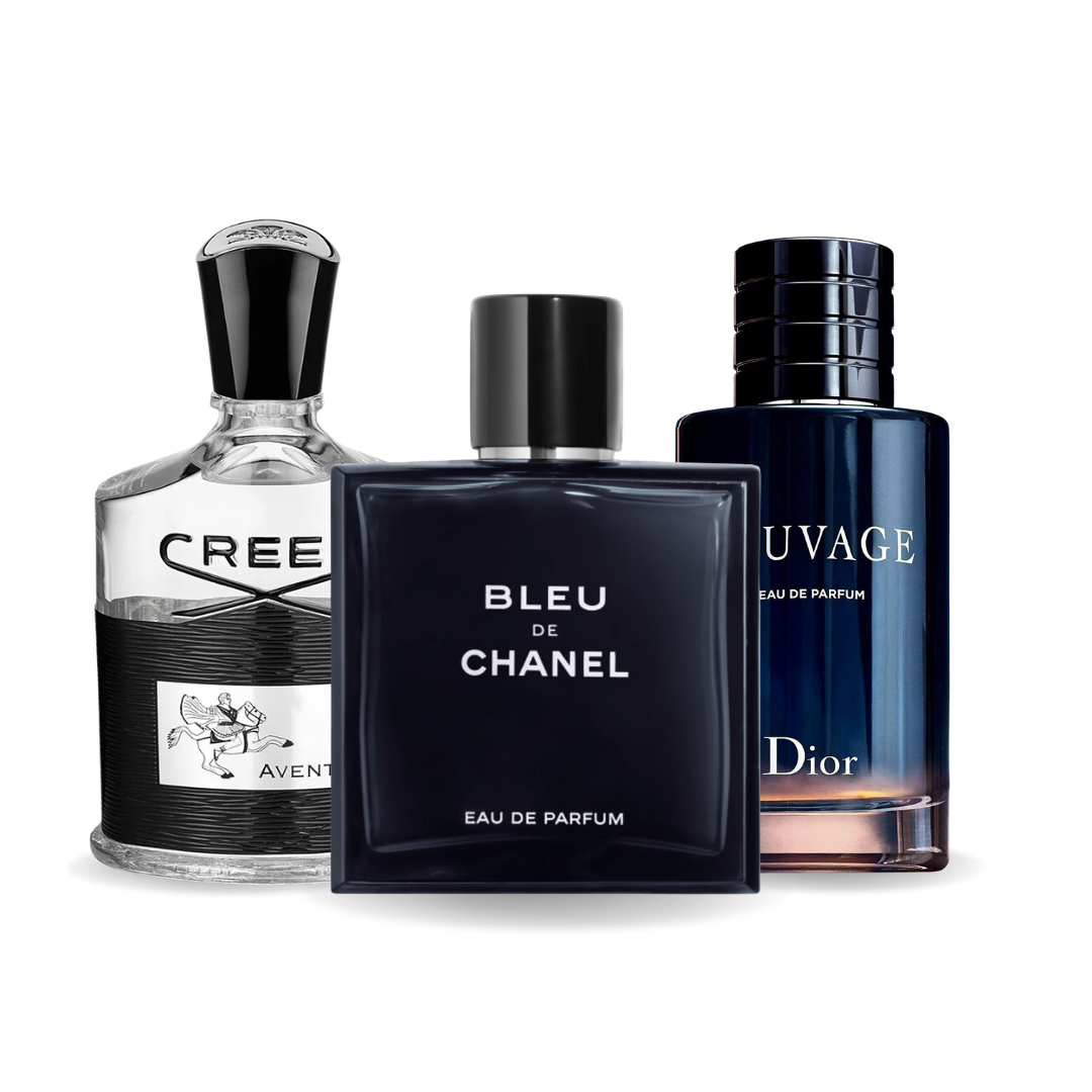 Sada 3 Parfémů | Creed Aventus, Bleu de Chanel, Dior Sauvage 100 ml