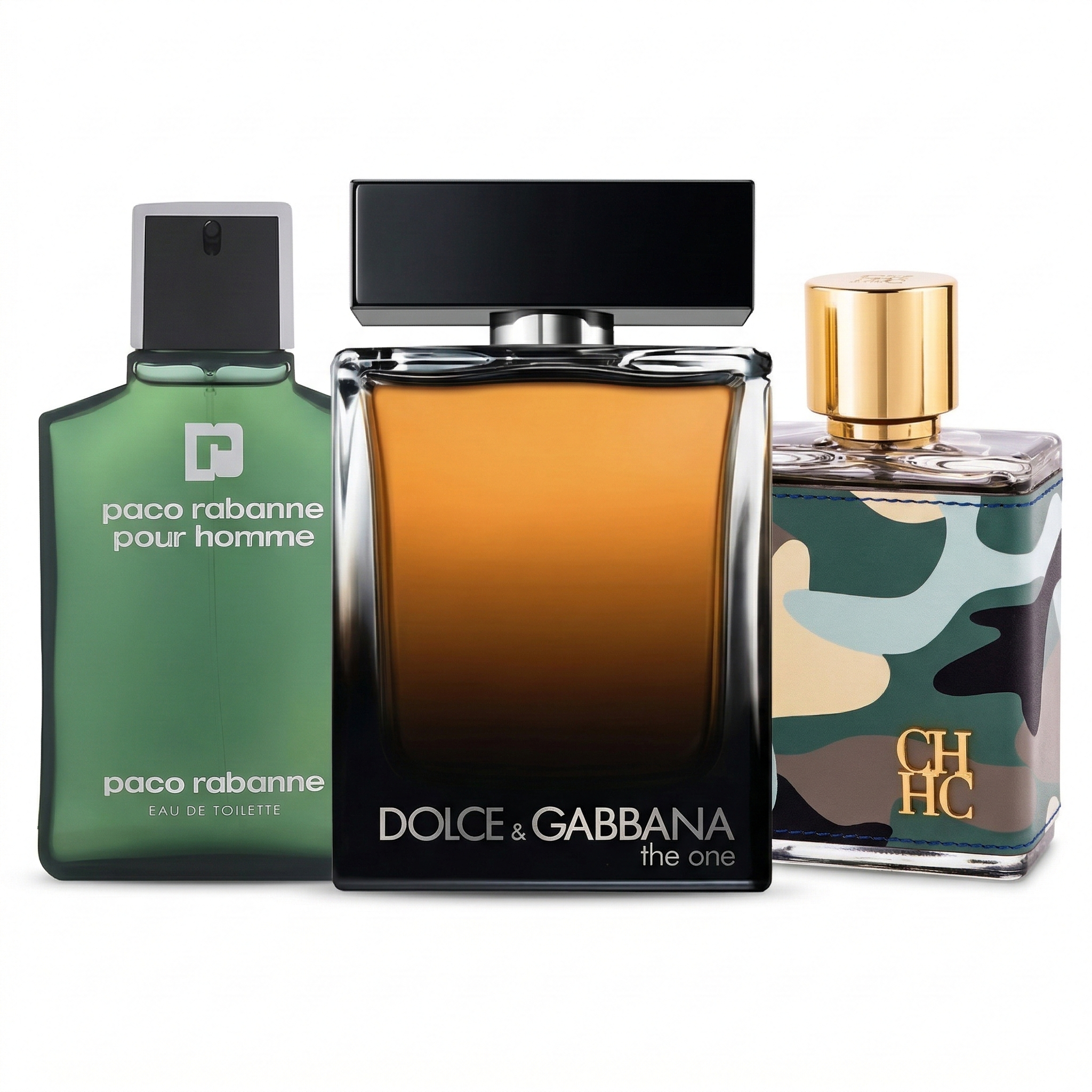 Sada 3 Parfémů | CH Men Africa Carolina Herrera, The One Dolce & Gabbana, Pour Homme Paco Rabanne – 100ml